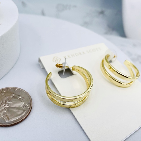 Kendra Scott  Zorte Split Hoop Earrings in Gold Firm price - Picture 7 of 8